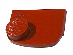 шлифовальный сегмент для твердого бетона. красный с одной кнопкой, grit 120