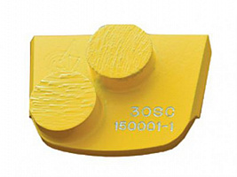 шлифовальный сегмент для мягкого бетона. желтый с двумя кнопками - grit 70