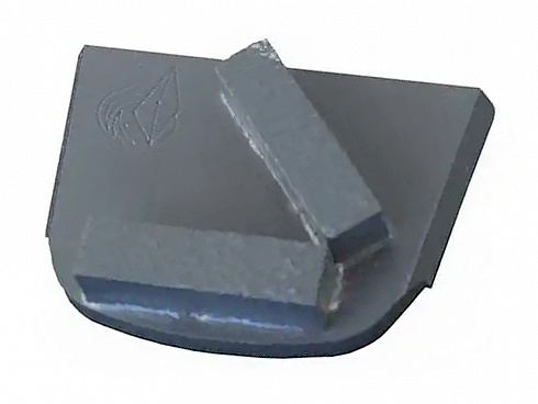шлифовальный сегмент для стандартного бетона. серый с двумя прямоугольниками, grit 70