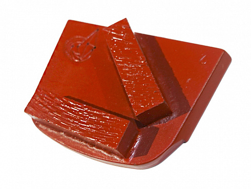 шлифовальный сегмент для твердого бетона. красный с двумя прямоугольниками, grit 30