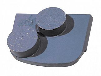 шлифовальный сегмент для стандартного бетона. серый с двумя кнопками, grit 120