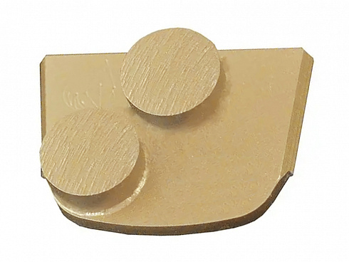 шлифовальный сегмент для сверхтвердого бетона. золотой с двумя кнопками, grit 70