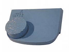 шлифовальный сегмент для стандартного бетона. серый с одной кнопкой, grit 50