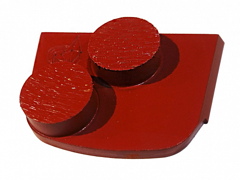 шлифовальный сегмент для твердого бетона. красный с двумя кнопками, grit 50