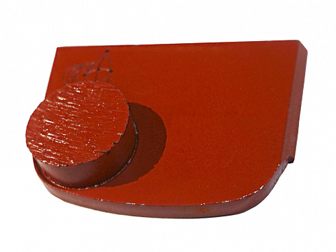 шлифовальный сегмент для твердого бетона. красный с одной кнопкой, grit 50